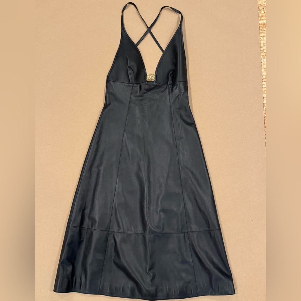 Loewe Black Leather Dress